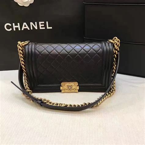 chanel le boy medium black price|More.